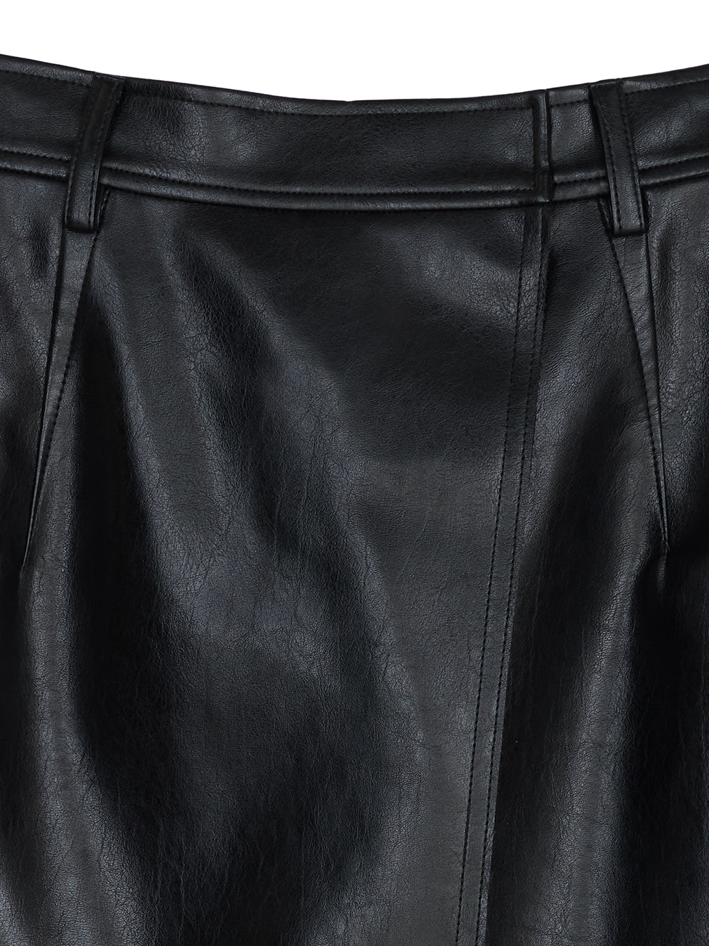 LUSTER FAKE LEATHER SKIRT