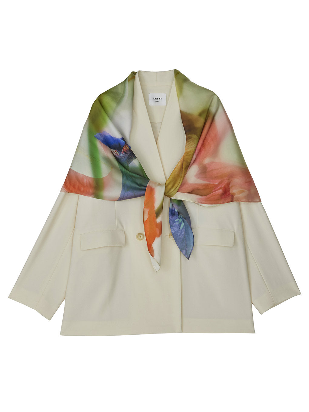 SMOKE FLOWER SCARF JACKET