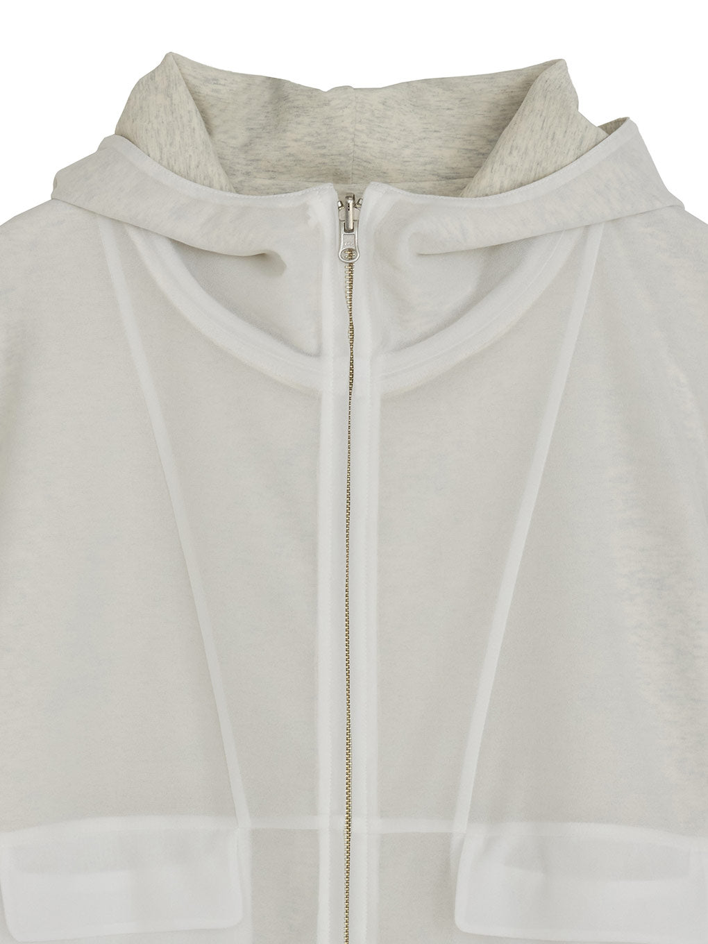 NUDE SHEER REVERSIBLE HOODIE