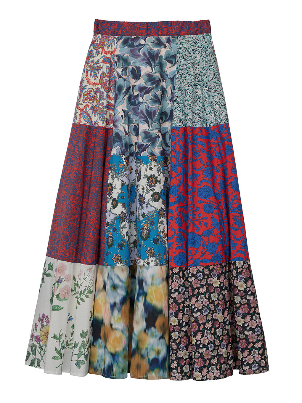 LIBERTY PATCHWORK MLT SKIRT