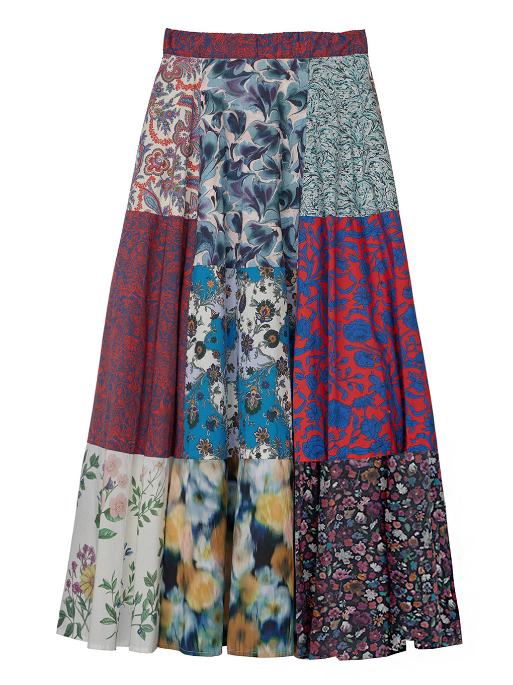 LIBERTY PATCHWORK MLT SKIRT