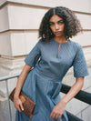 DENIM DIMENSIONAL DRESS