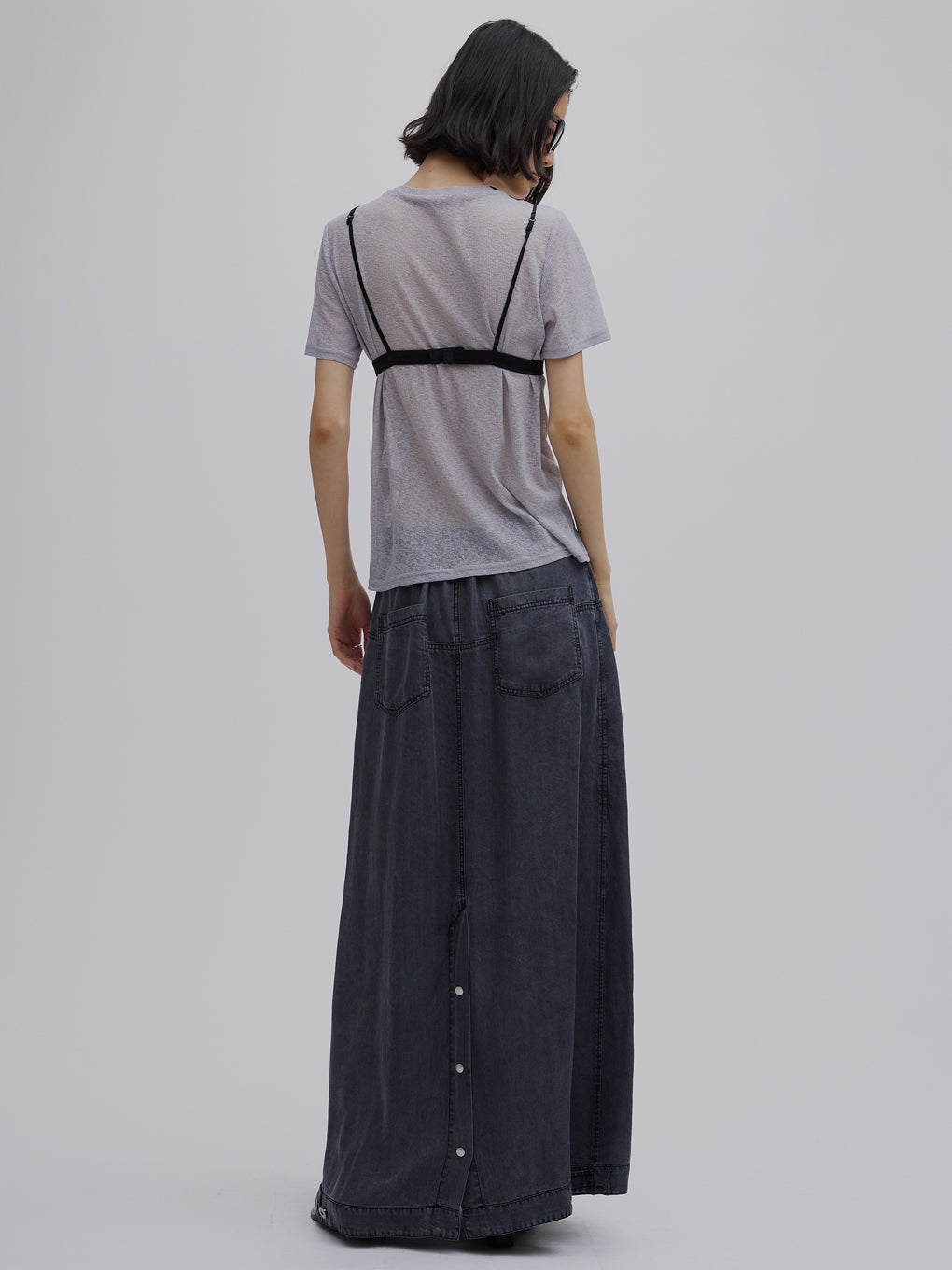 TENCEL DENIM WRAP LIKE SKIRT