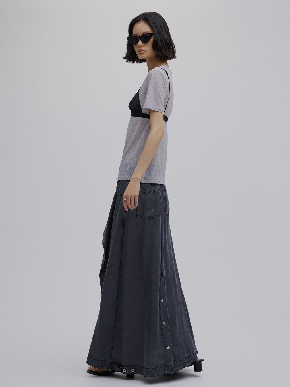 TENCEL DENIM WRAP LIKE SKIRT