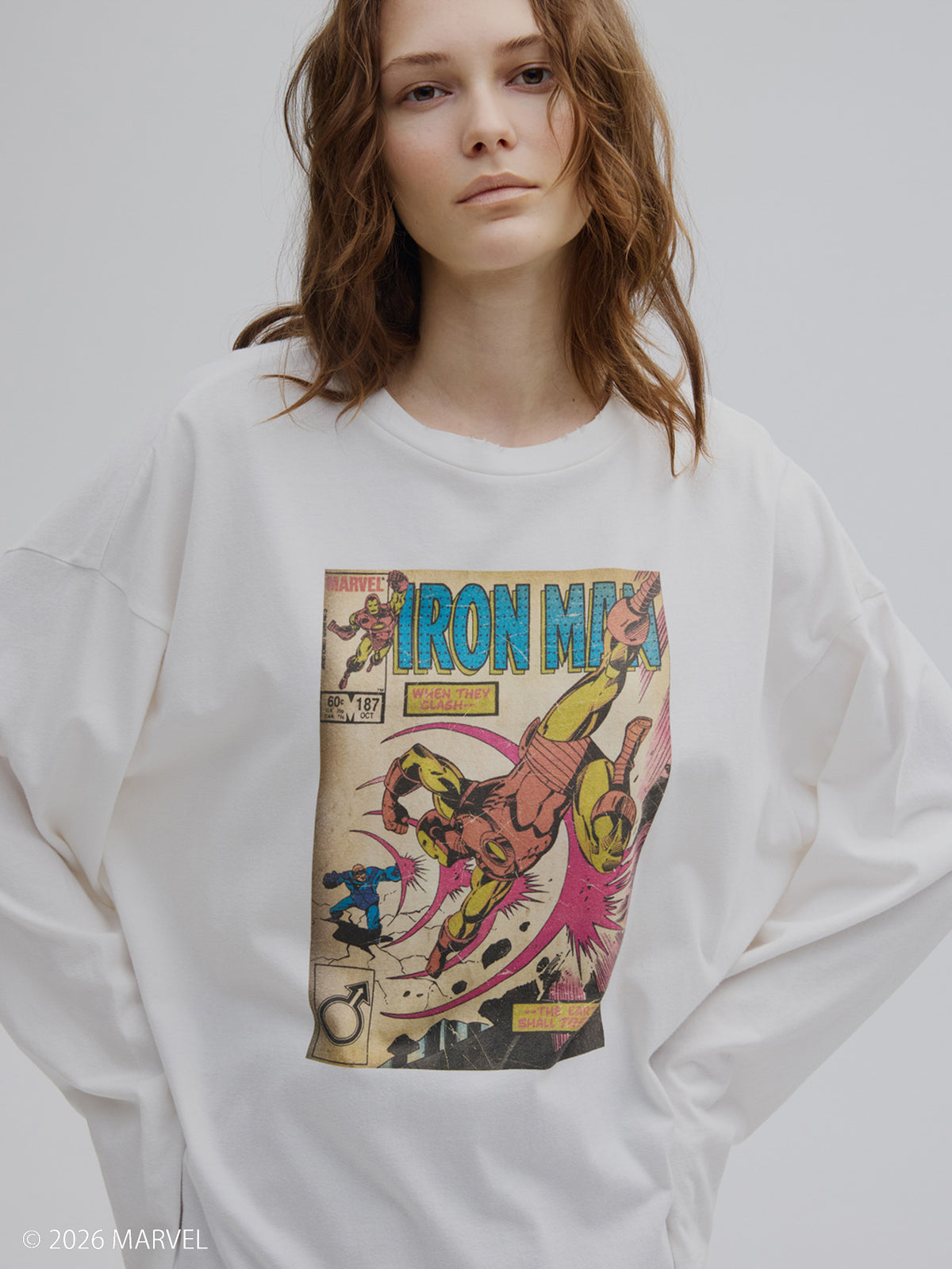 MARVEL COMIC OVER L/S TOP