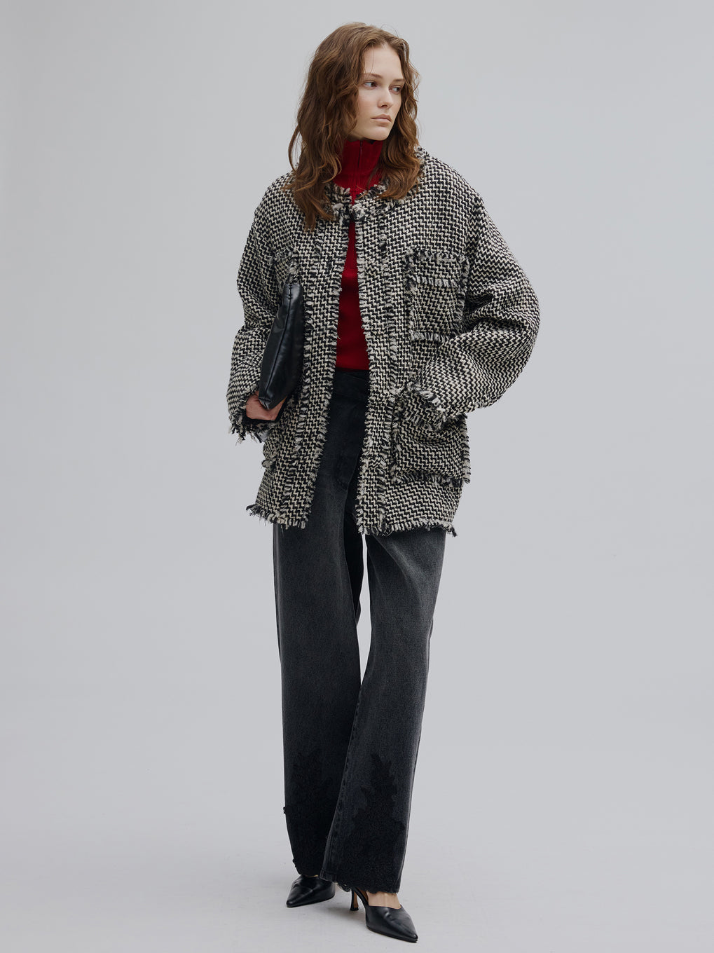 TWEED FRINGE MEDIUM JACKET