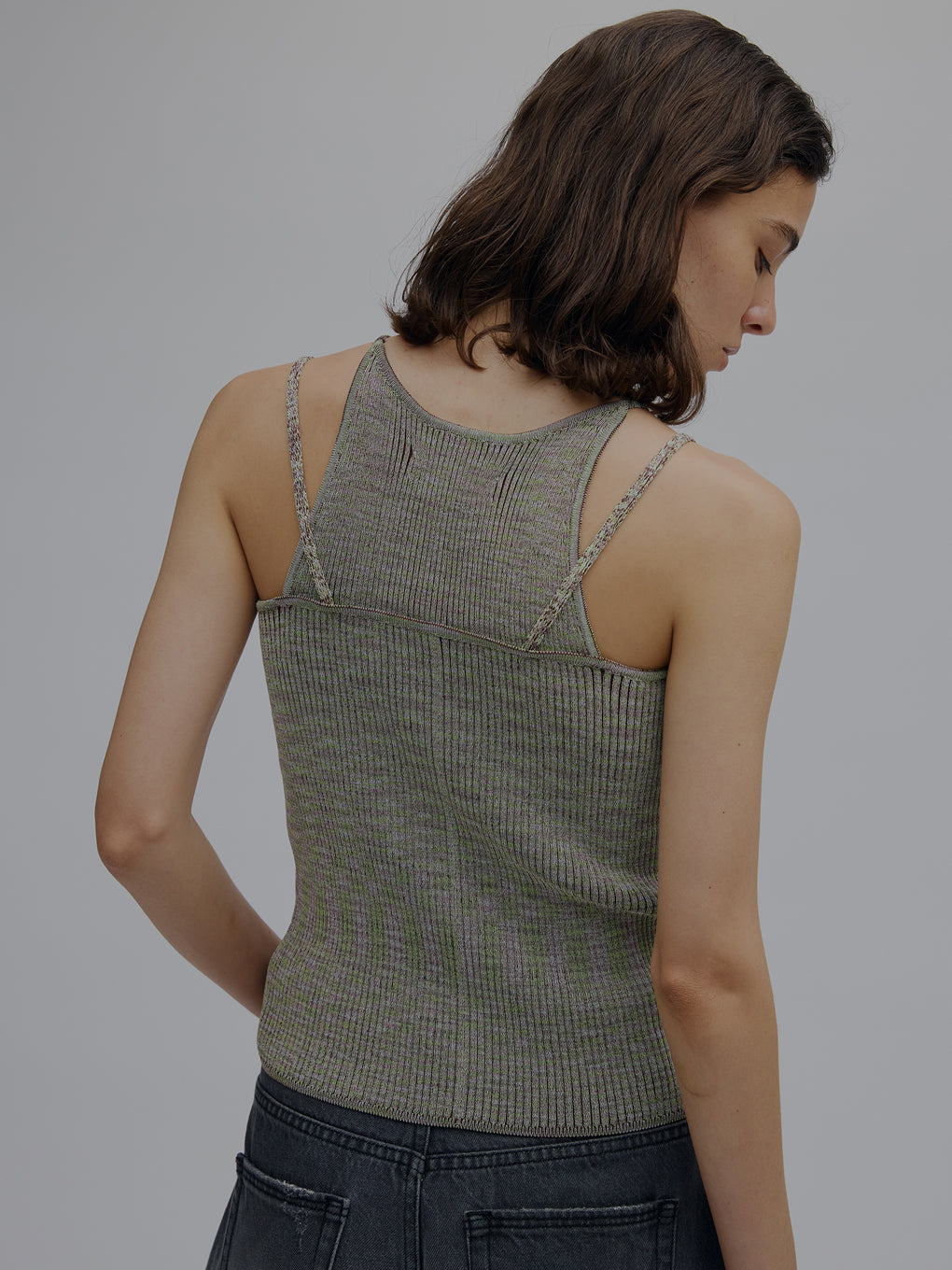 MEDI GRADATION KASURI KNIT TOP