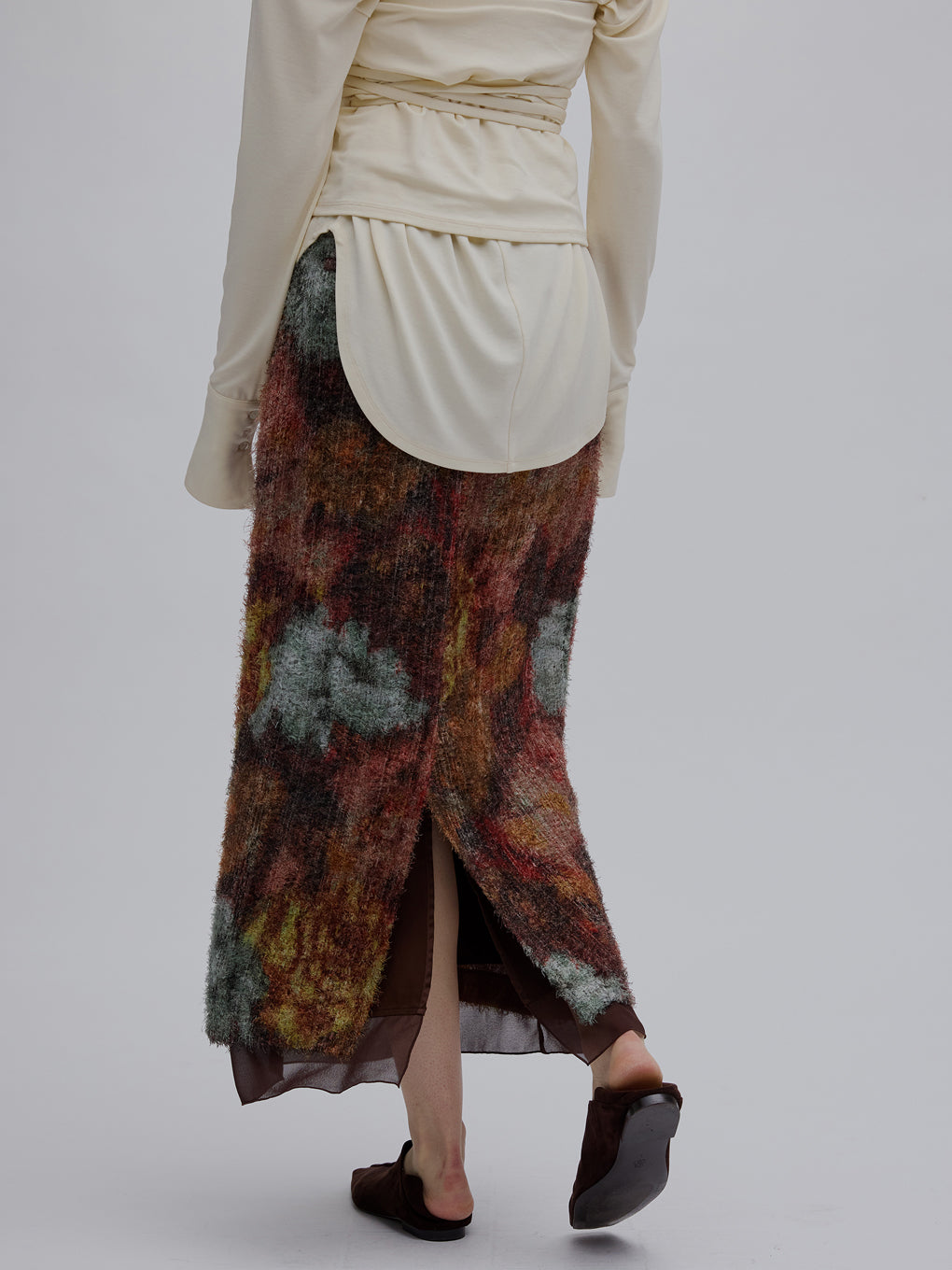 WOVEN PATTERN FLOWER SKIRT