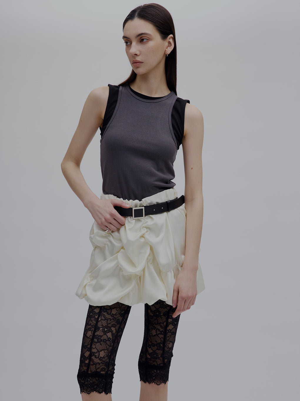 MEDI BUMPY BALLOON MINI SKIRT