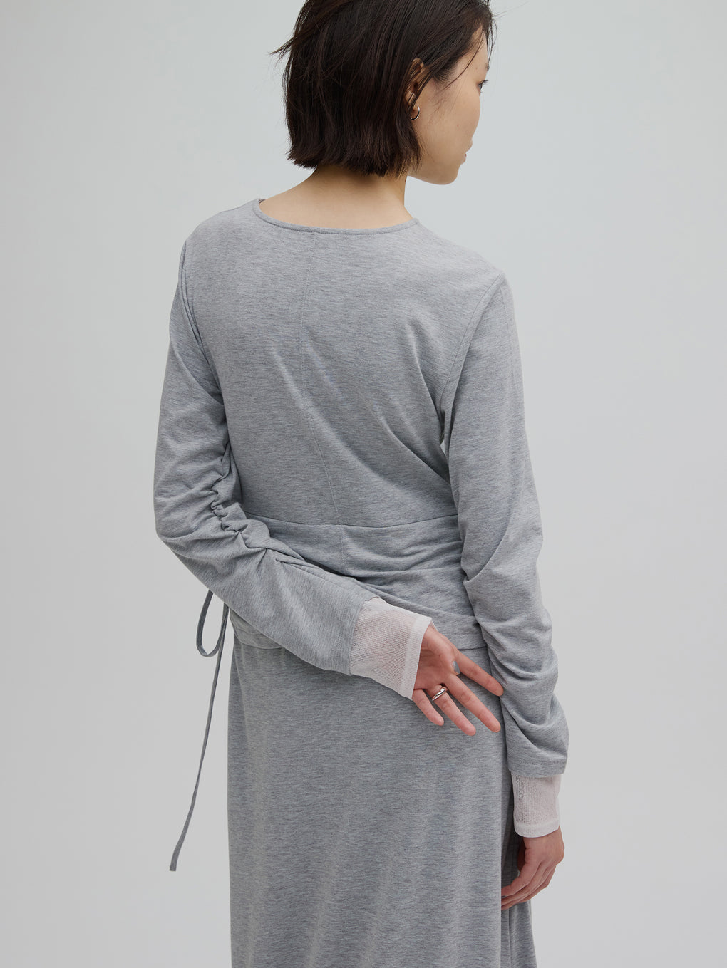 WAIST TIE LAYERD DRESS