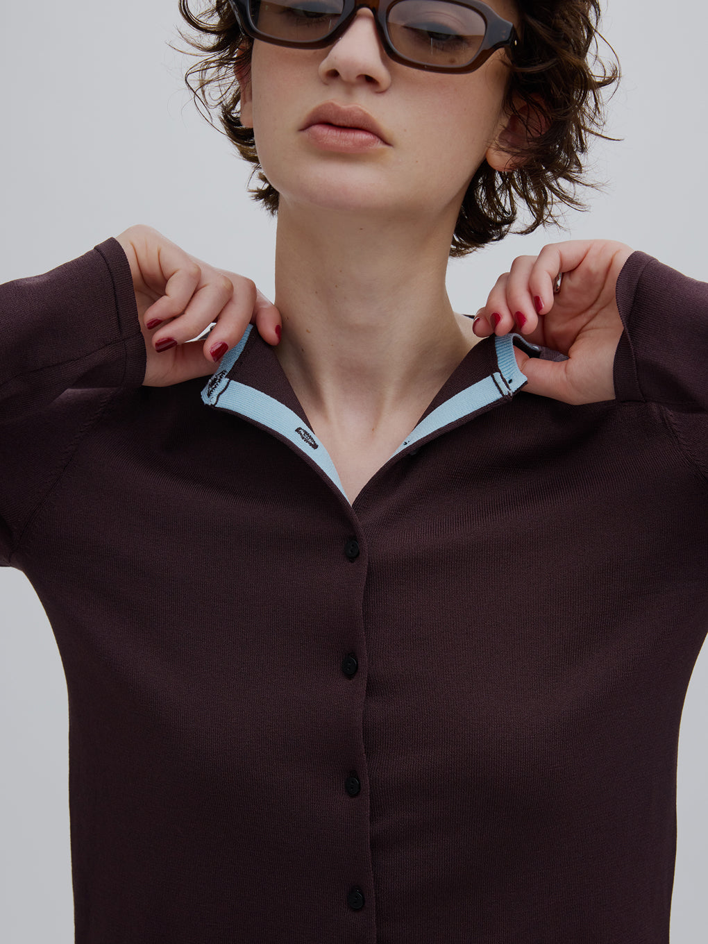 LOW BASIC COMPACT KNIT CARDIGAN