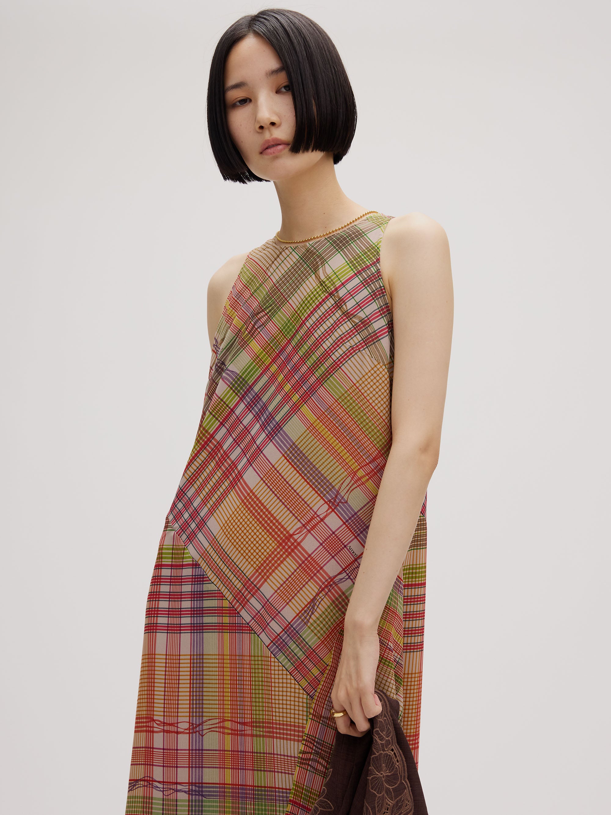 MEDI STRAIN CHECK DRESS