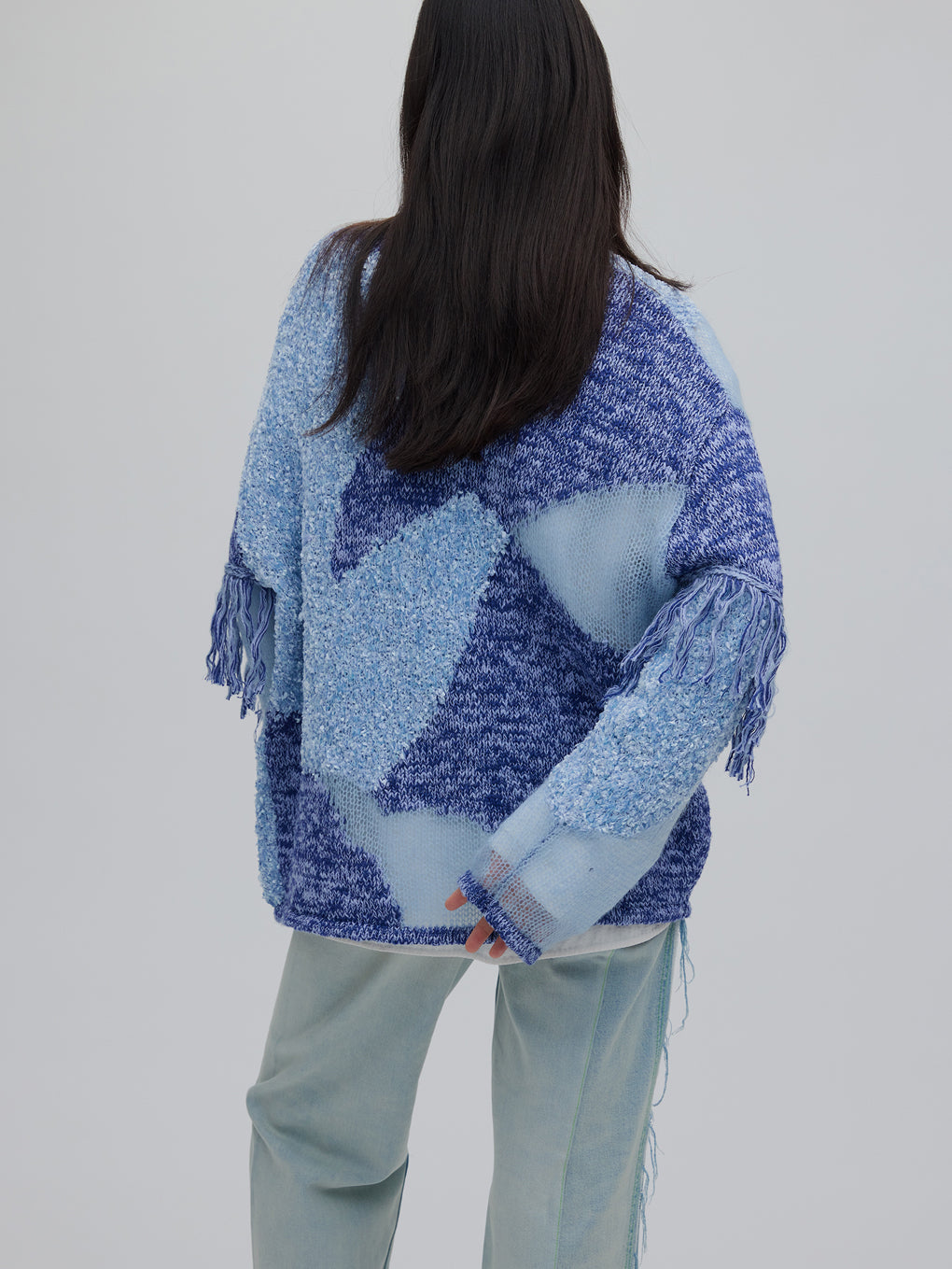 DOCKING PATTERN FRINGE KNIT