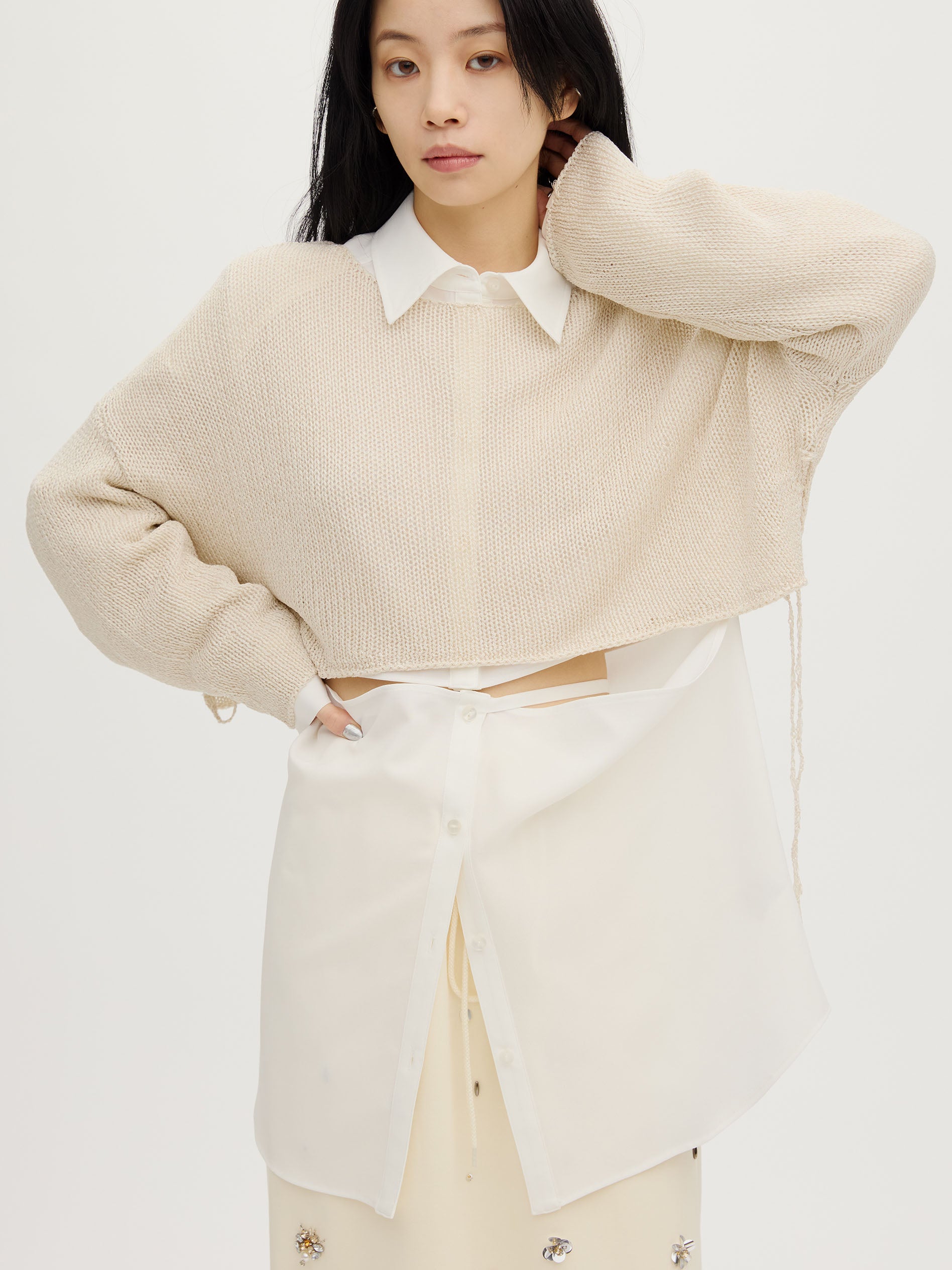 MANY WAY LINEN LIKE SHIRT