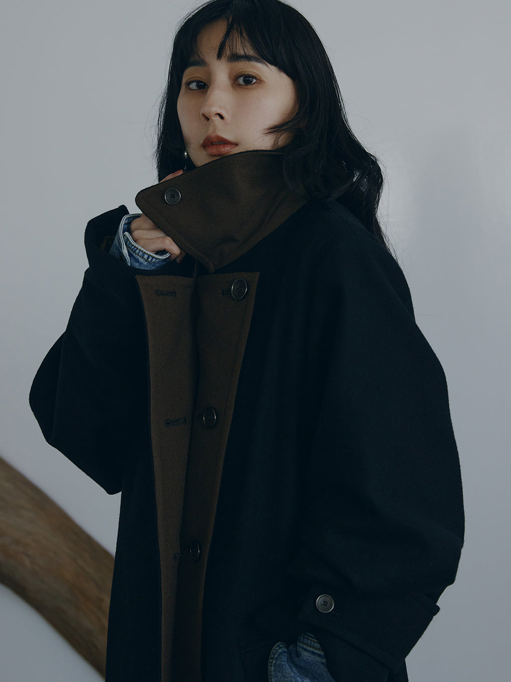 EDGE FLARE WOOL COAT