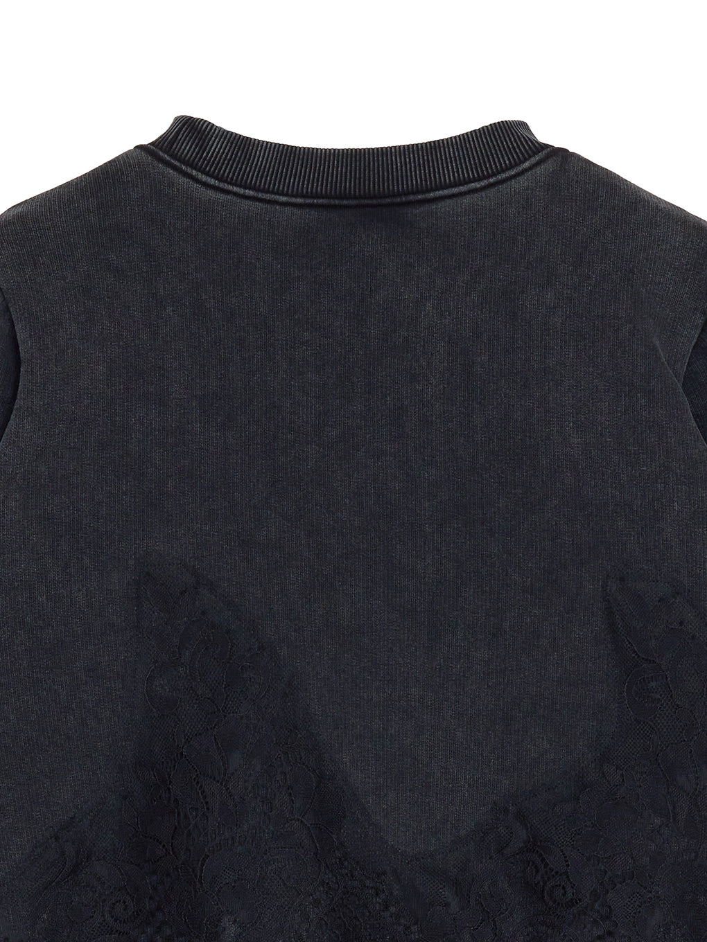 CHEMICAL OVERDYE LACE SWEAT TOP