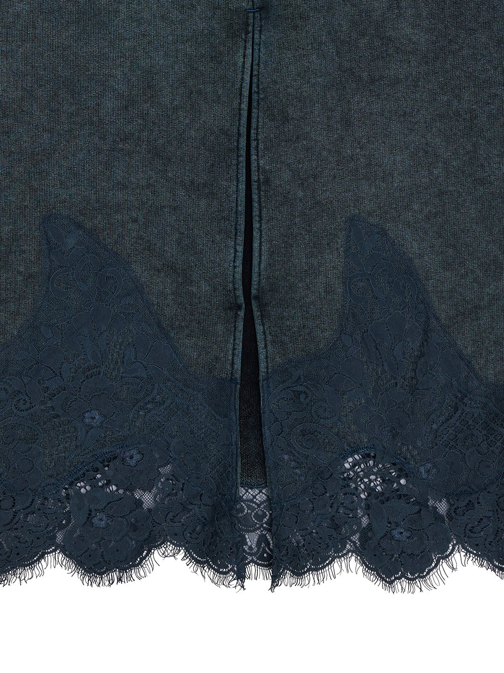 CHEMICAL OVERDYE LACE SWEAT SKIRT