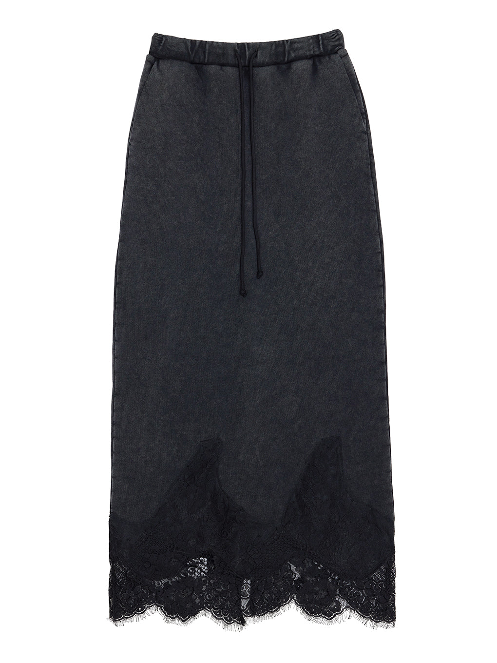 CHEMICAL OVERDYE LACE SWEAT SKIRT