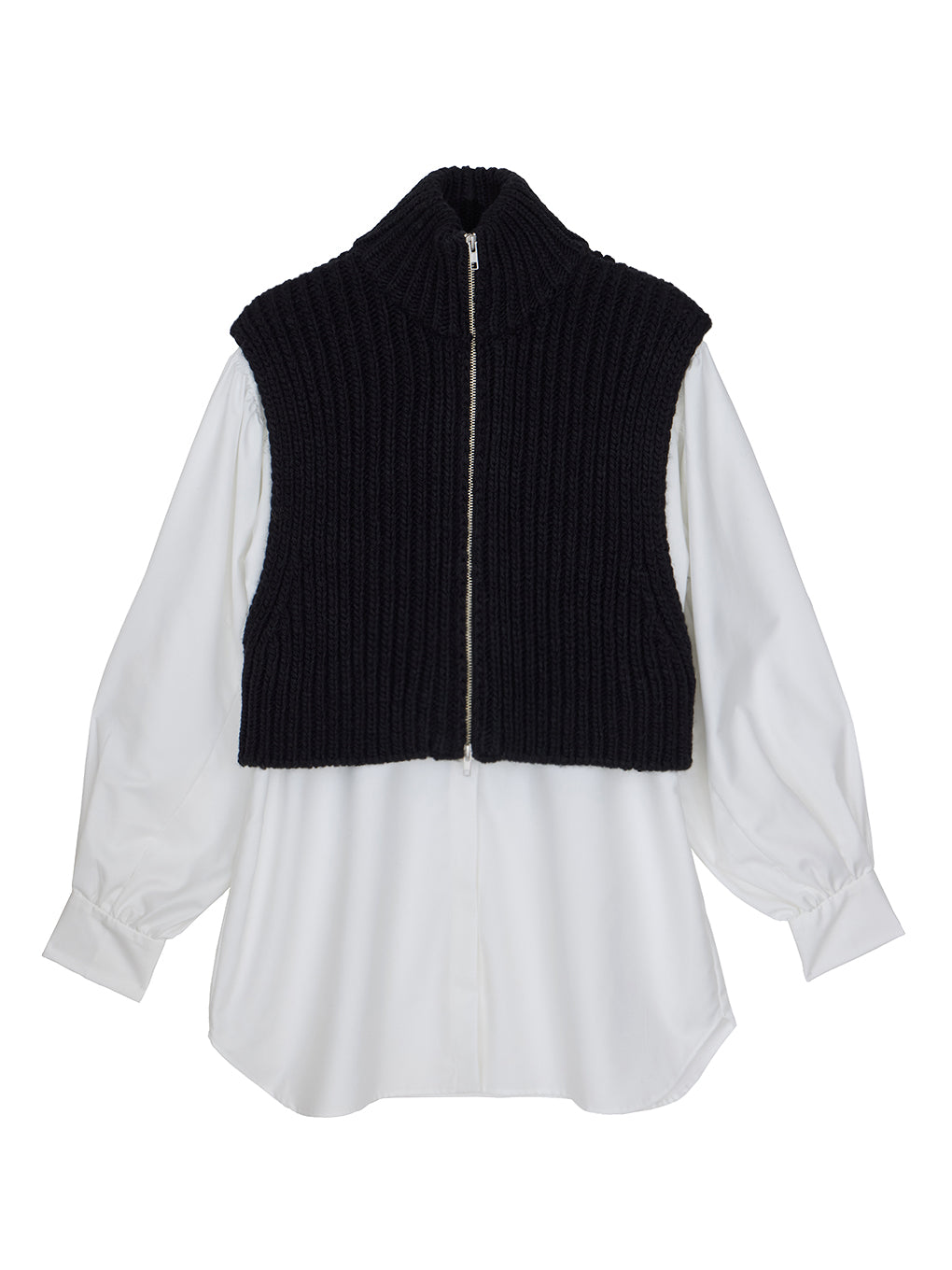 COMPACT KNIT VEST WITH SHIRT