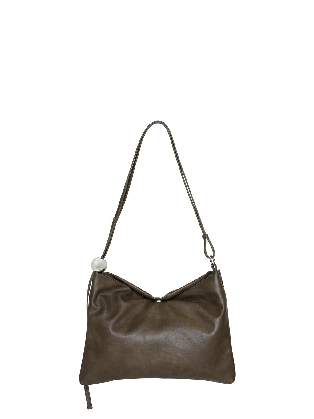 METAL MOTIF LEATHER BAG