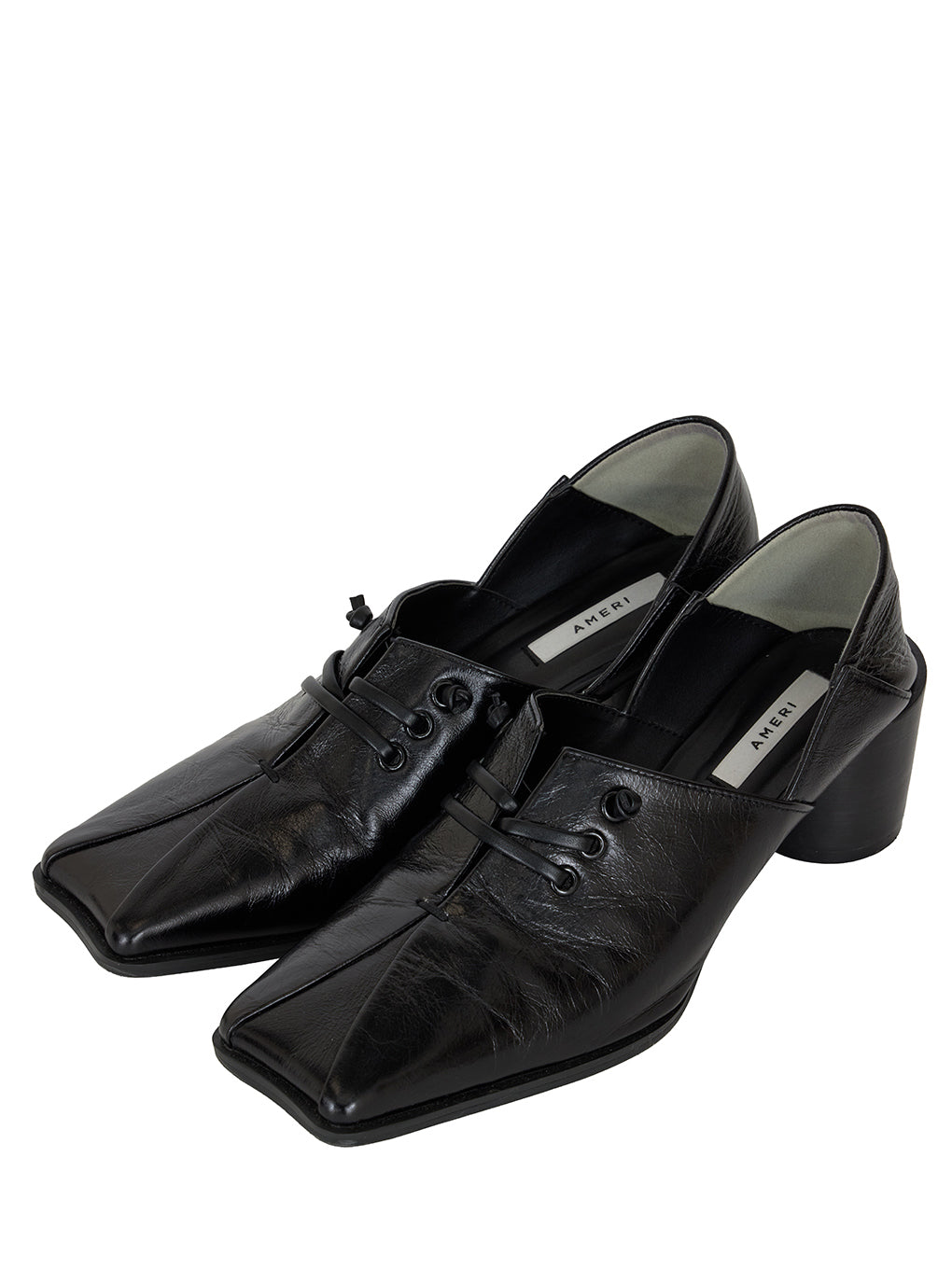 2WAY SQUARE LOAFERS - ブラック / S