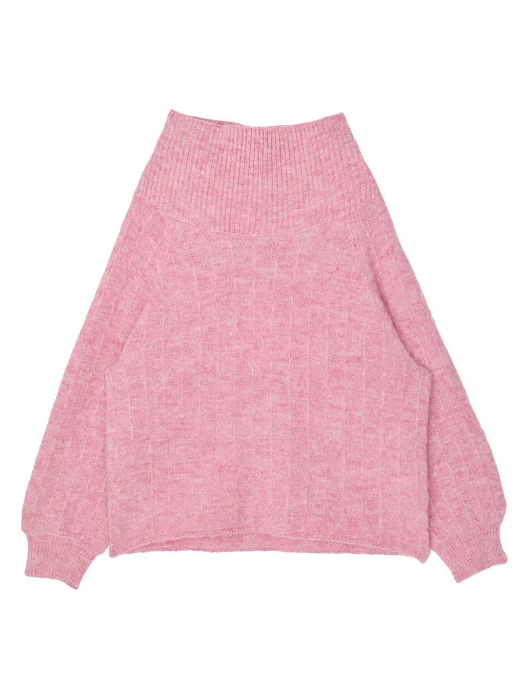 UND FUZZY CABLE OFF SHOULDER KNIT