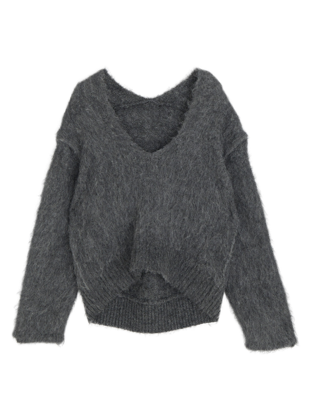 2WAY DEEP VNECK ALPACA KNIT TOP