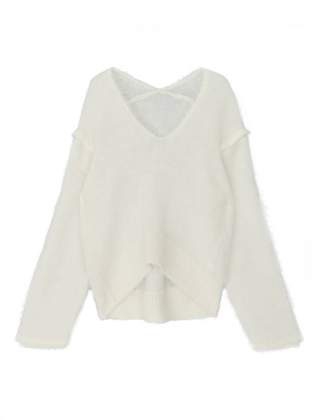 2WAY DEEP VNECK ALPACA KNIT TOP