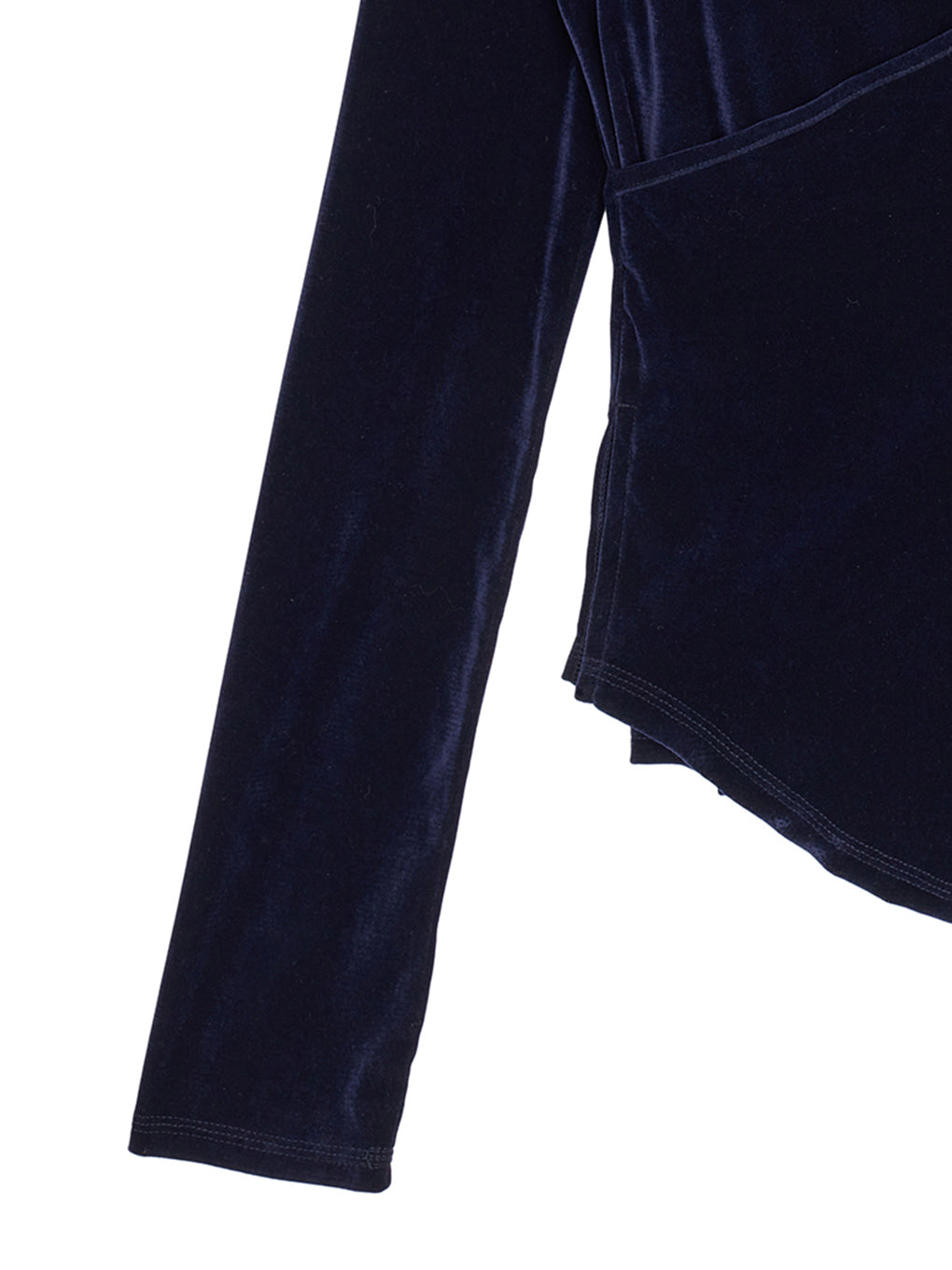 CROSS LAYERED FLOCKY TULLE TOP