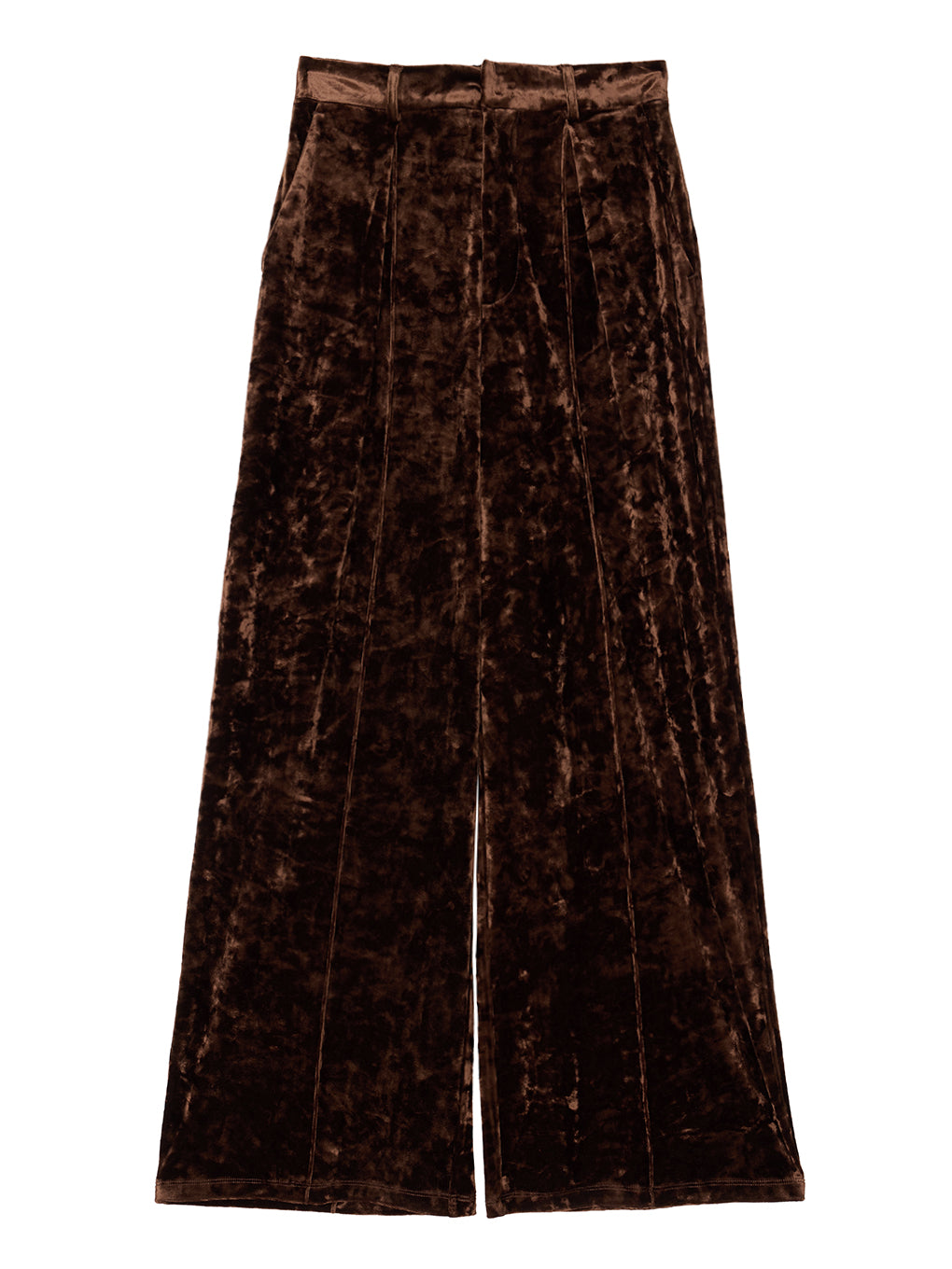 ACETATE VELOUR STRAIGHT WIDE PANTS