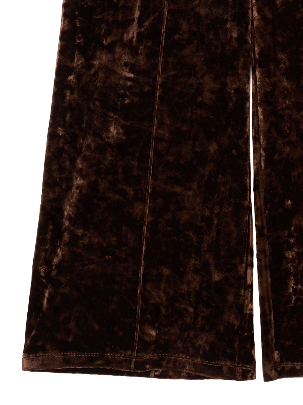 ACETATE VELOUR STRAIGHT WIDE PANTS