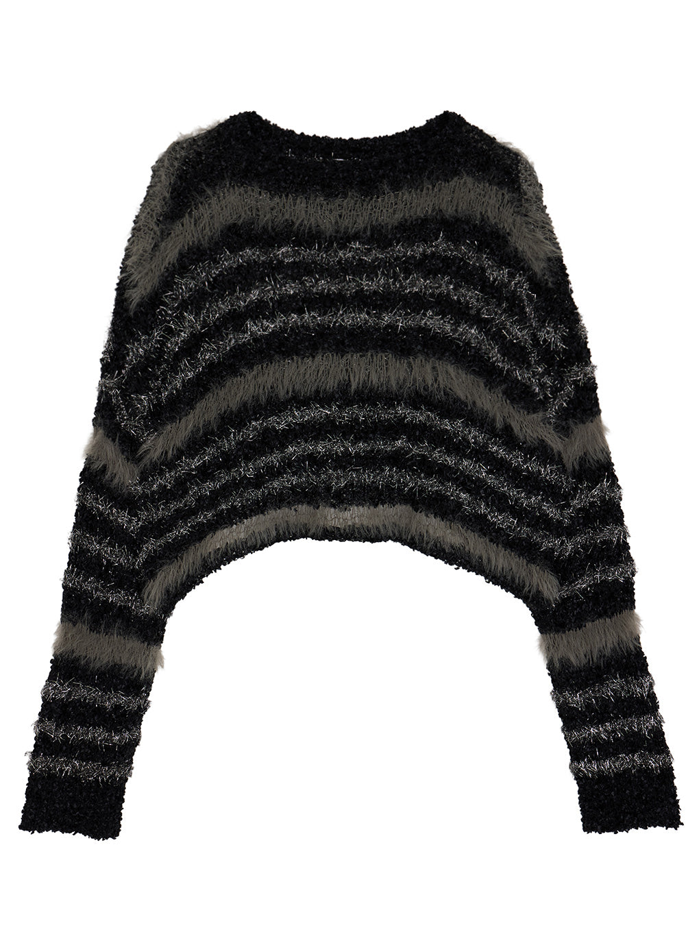 MIX YARN BORDER KNIT TOP