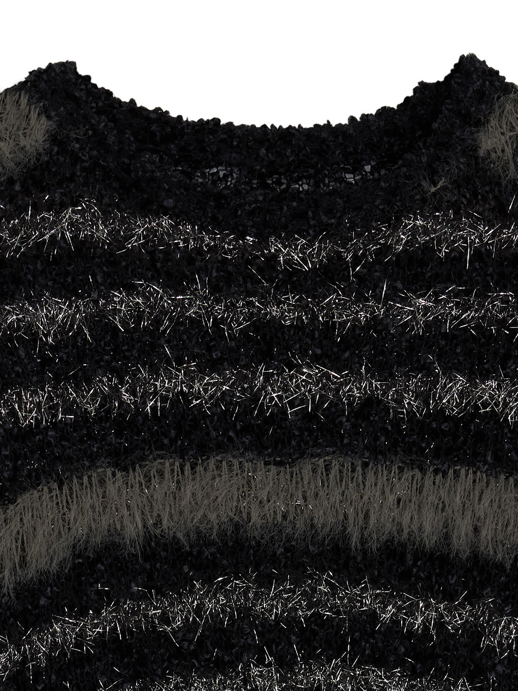 MIX YARN BORDER KNIT TOP