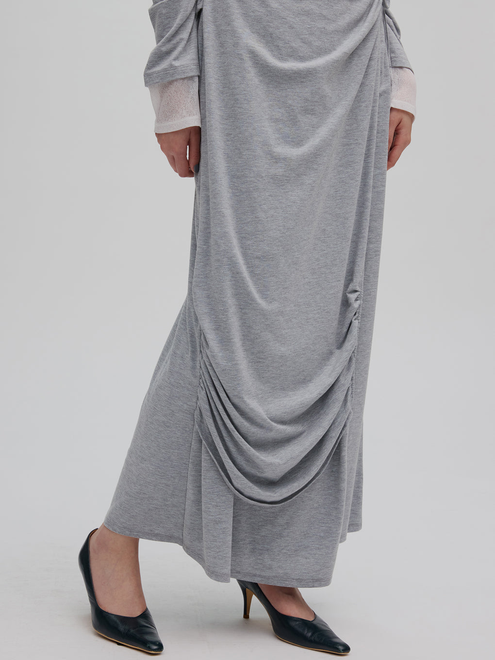 WAIST TIE LAYERD DRESS