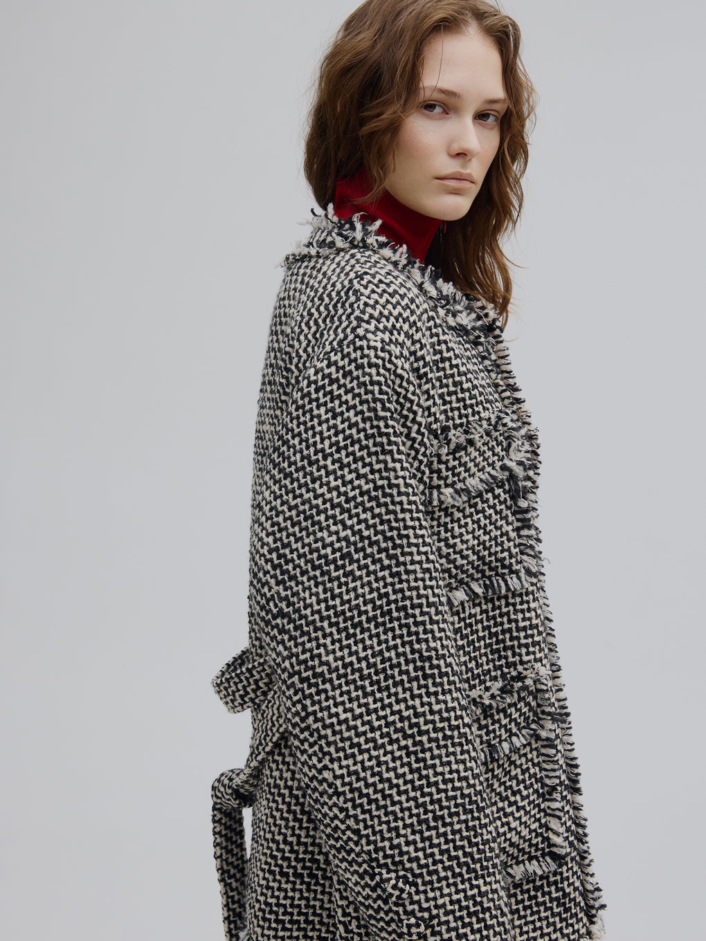TWEED FRINGE MEDIUM JACKET