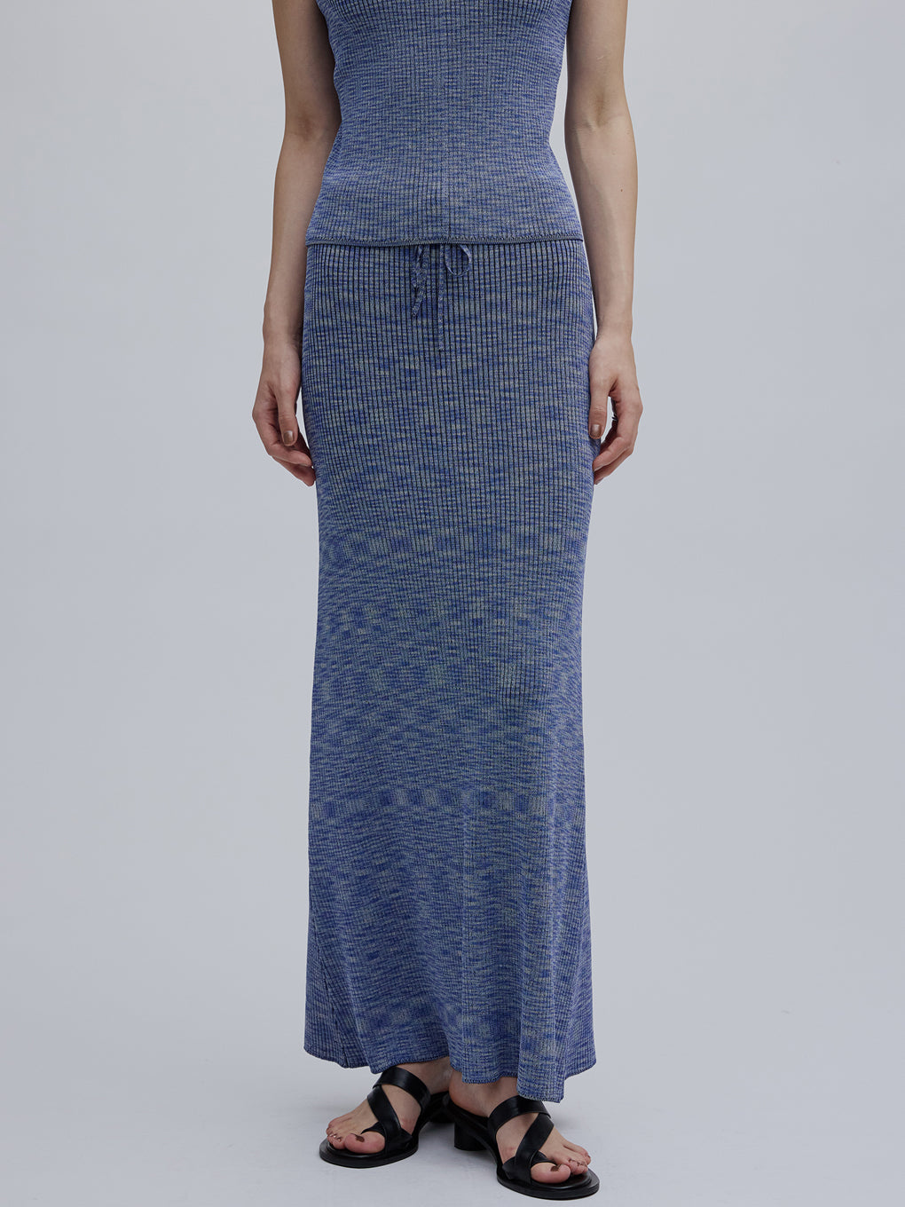 MEDI GRADATION KASURI KNIT FLARE SKIRT
