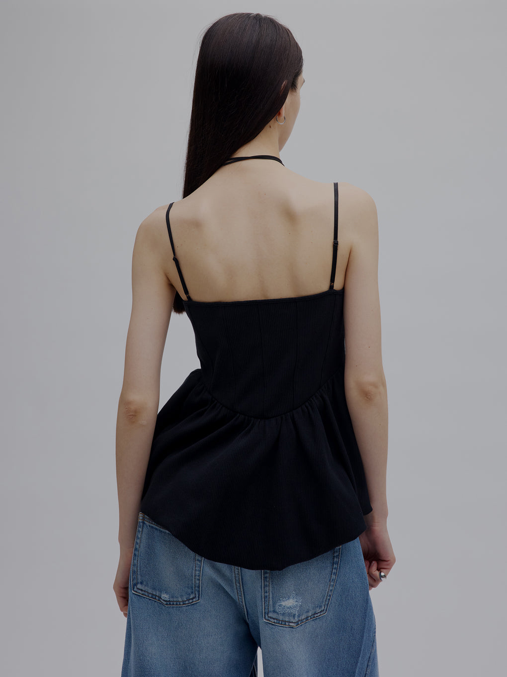 MEDI RIB BALLOON HEM CAMI TOP