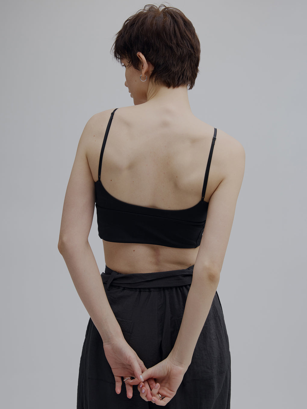  ベージュ モノグラム 総柄 XL 極美品 IJ5688 atp Mizuno × Ameri CROPPED CAMISOLE TOPS