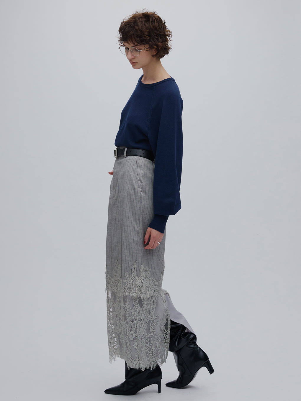 LOW BASIC WAIST STOP KNIT TOP
