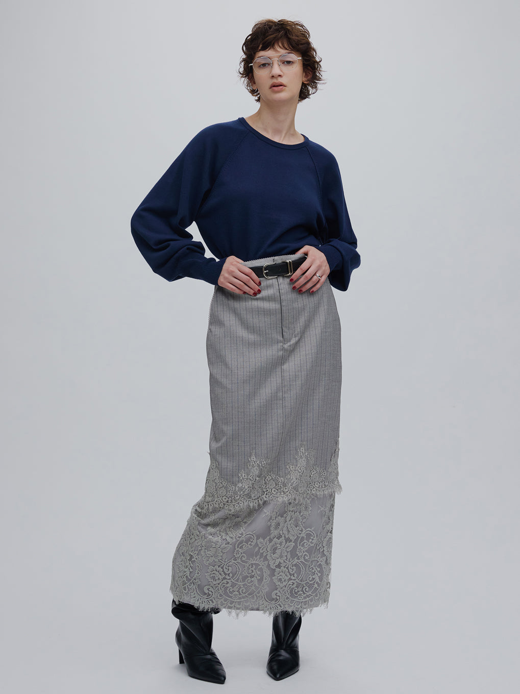 LOW BASIC WAIST STOP KNIT TOP