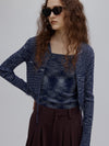 FRINGE CARDIGAN WITH CAMISOLE