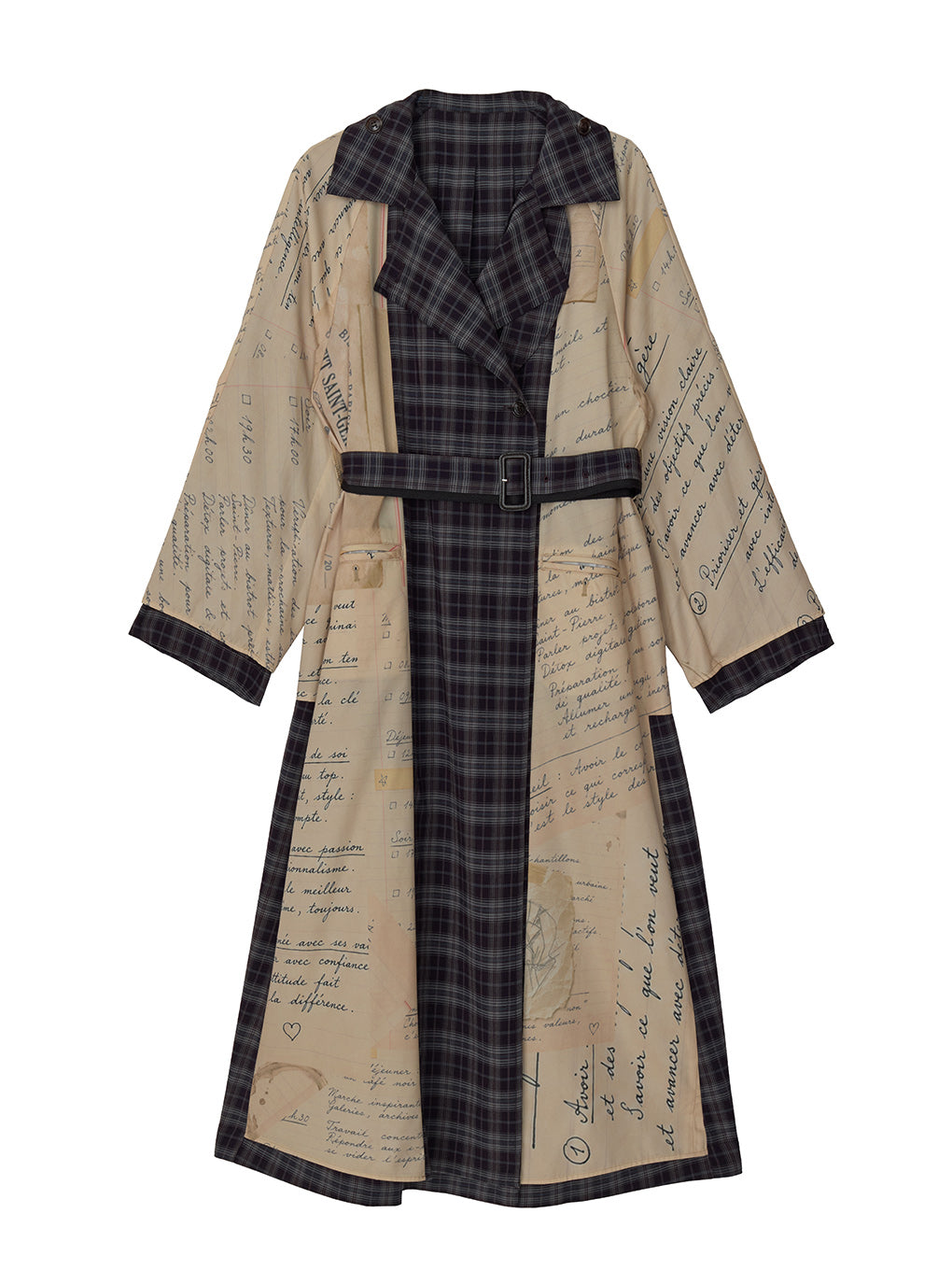 REVERSIBLE PARIS LETTER TRENCH COAT