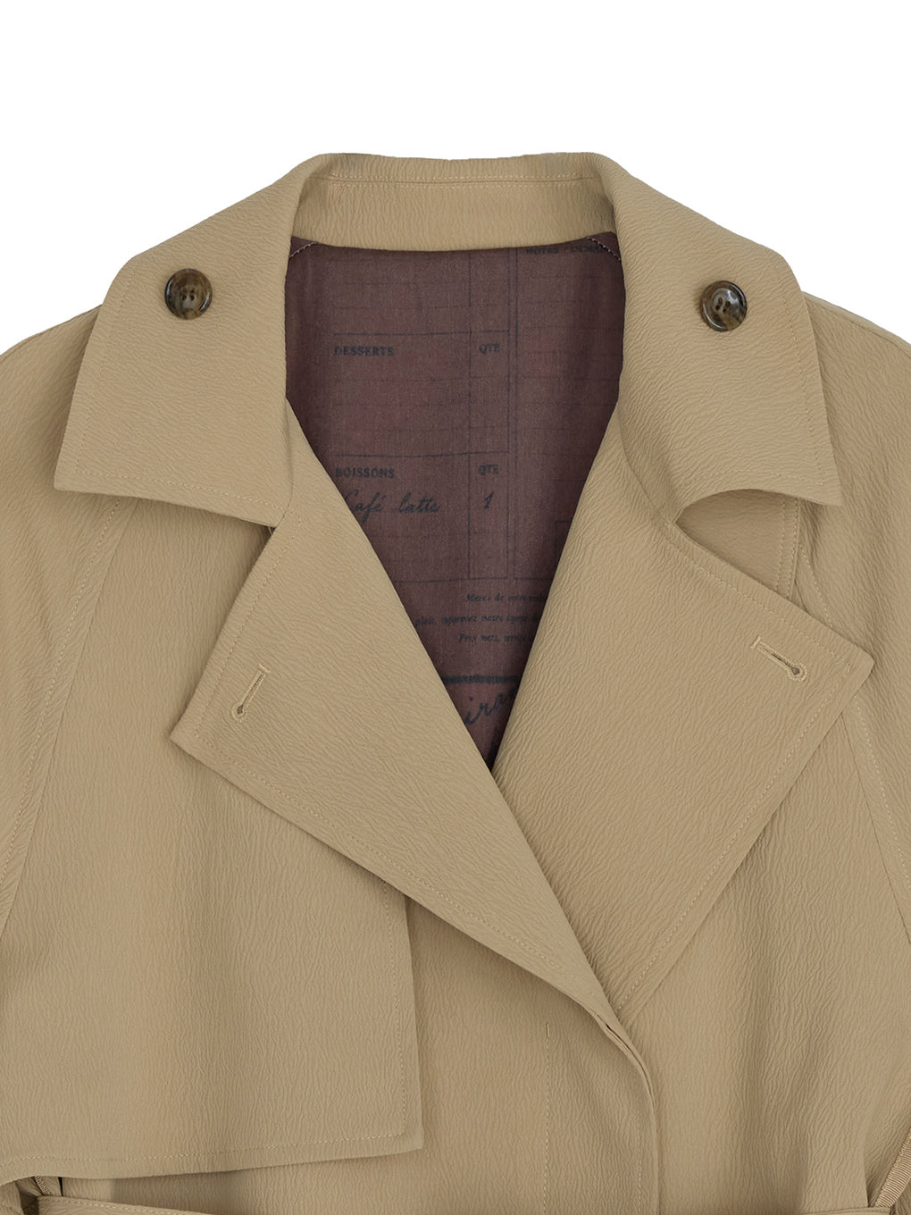 REVERSIBLE PARIS LETTER TRENCH COAT