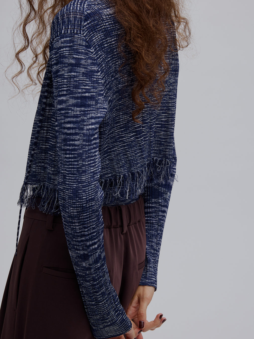 FRINGE CARDIGAN WITH CAMISOLE