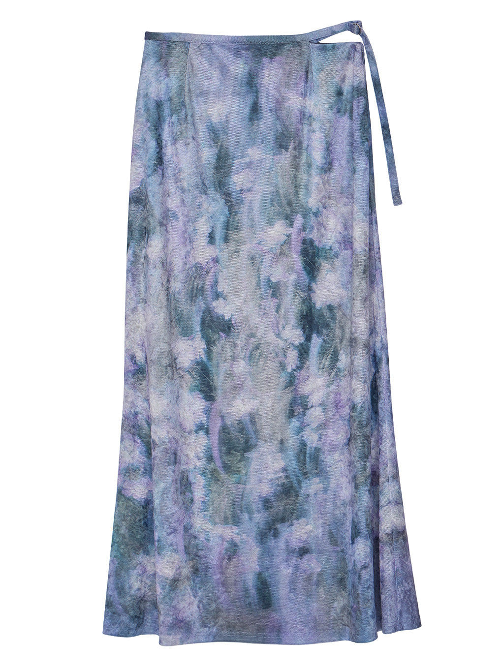 UND LANDSCAPE PRINT WAIST SLIT SKIRT