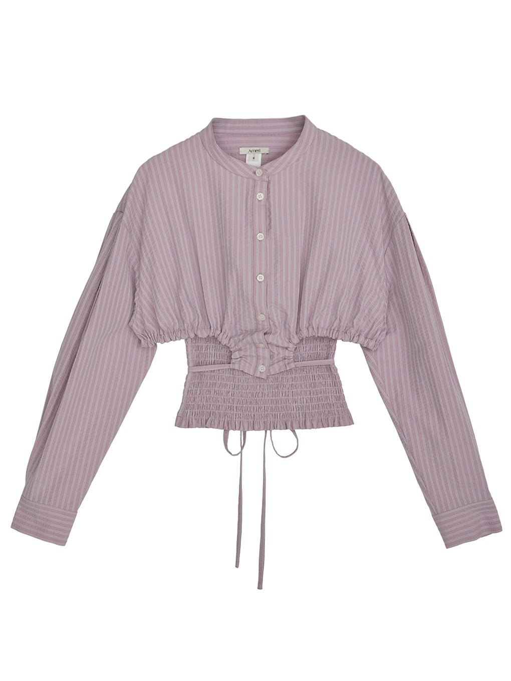 SHIRRING LAYERED SHORT SHIRT