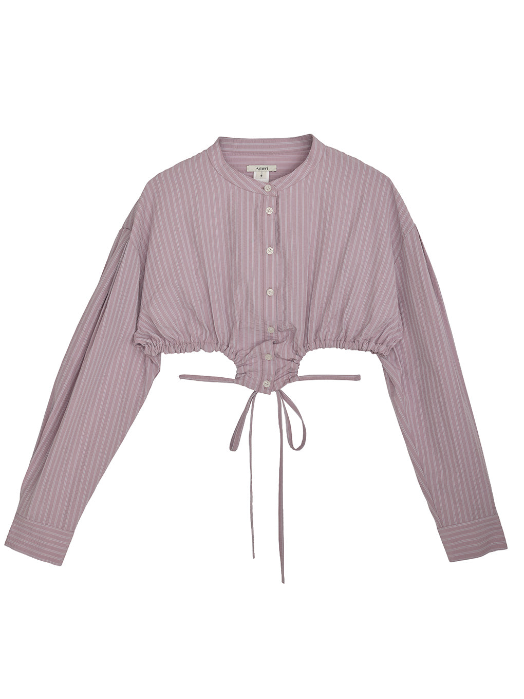 SHIRRING LAYERED SHORT SHIRT