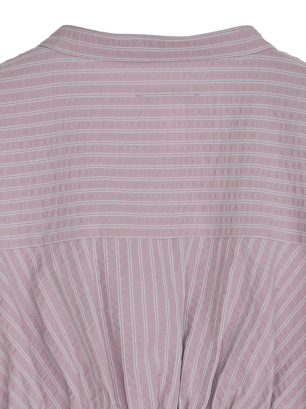SHIRRING LAYERED SHORT SHIRT