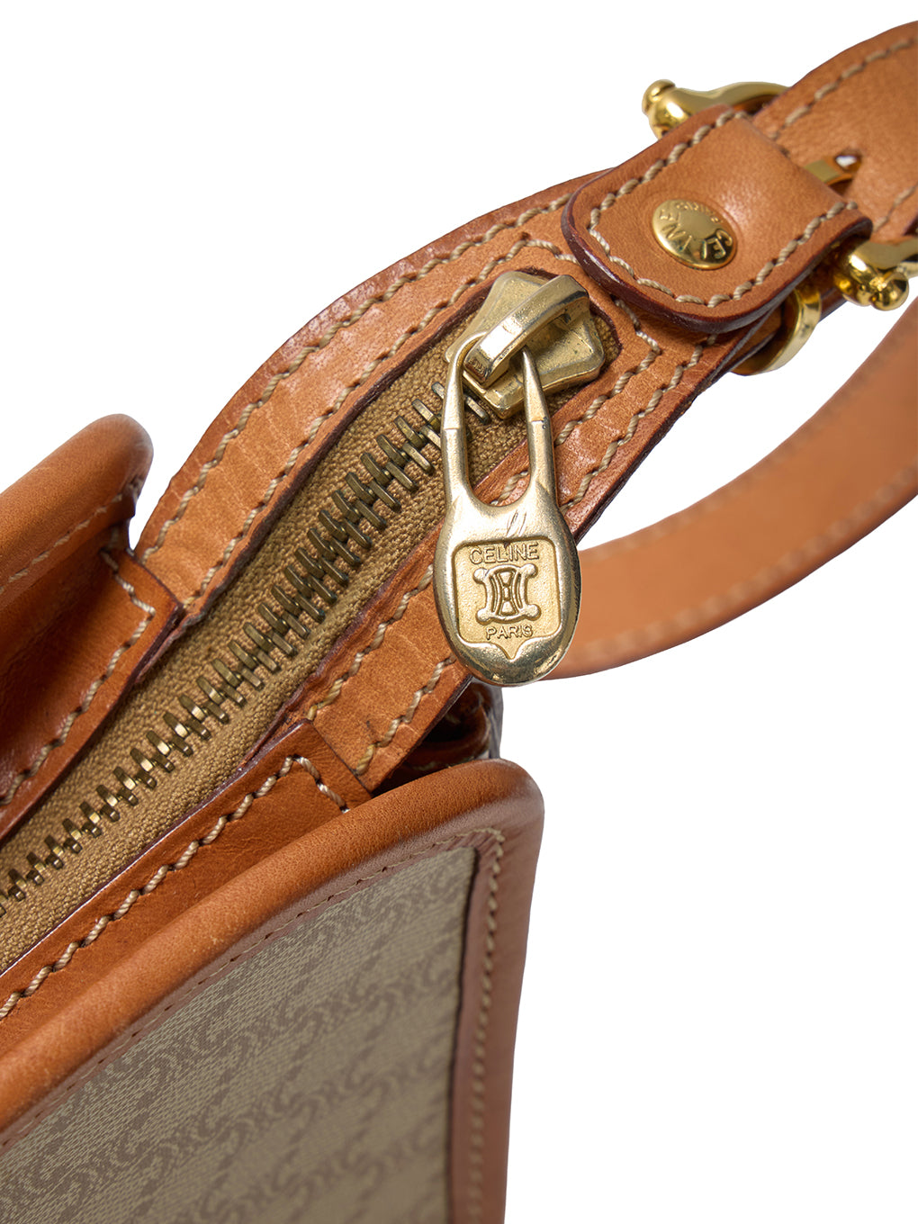 CELINE マカダム柄ショルダーバッグ