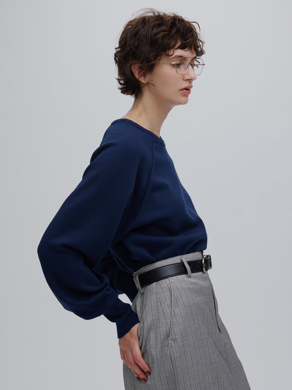 LOW BASIC WAIST STOP KNIT TOP